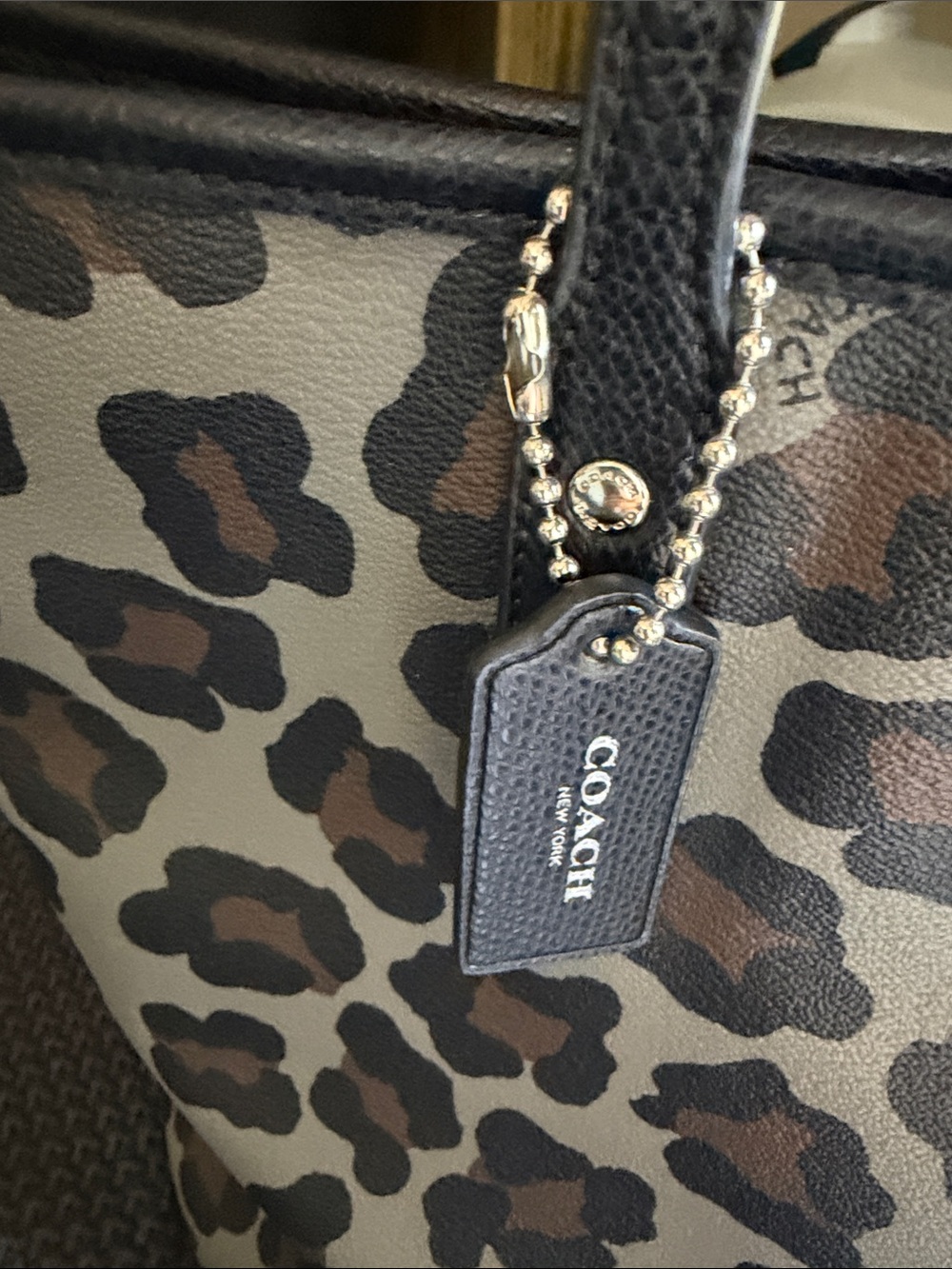 Coach Leopard Print Tote and Wallet Set - Brown/Black/Gray - Picture 14 of 15